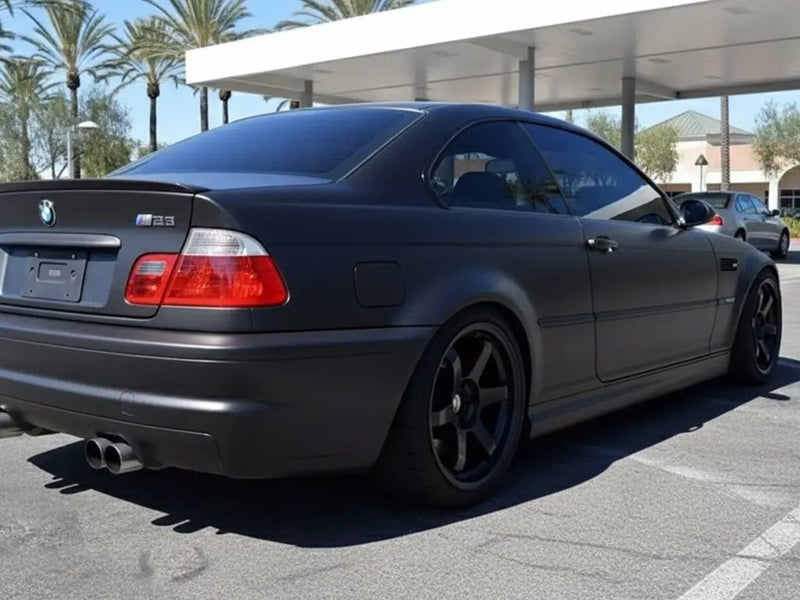 BMW M3 wrapped in Hexis Matte HX20000 Glitter Sparkle Black automotive vinyl film HX20NEPM