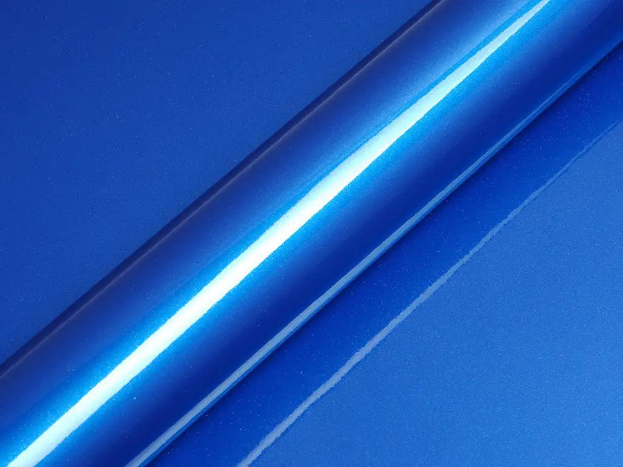 Color swatch of Hexis HX20000 Gloss Apollo Blue Vinyl Wrap HX20P004