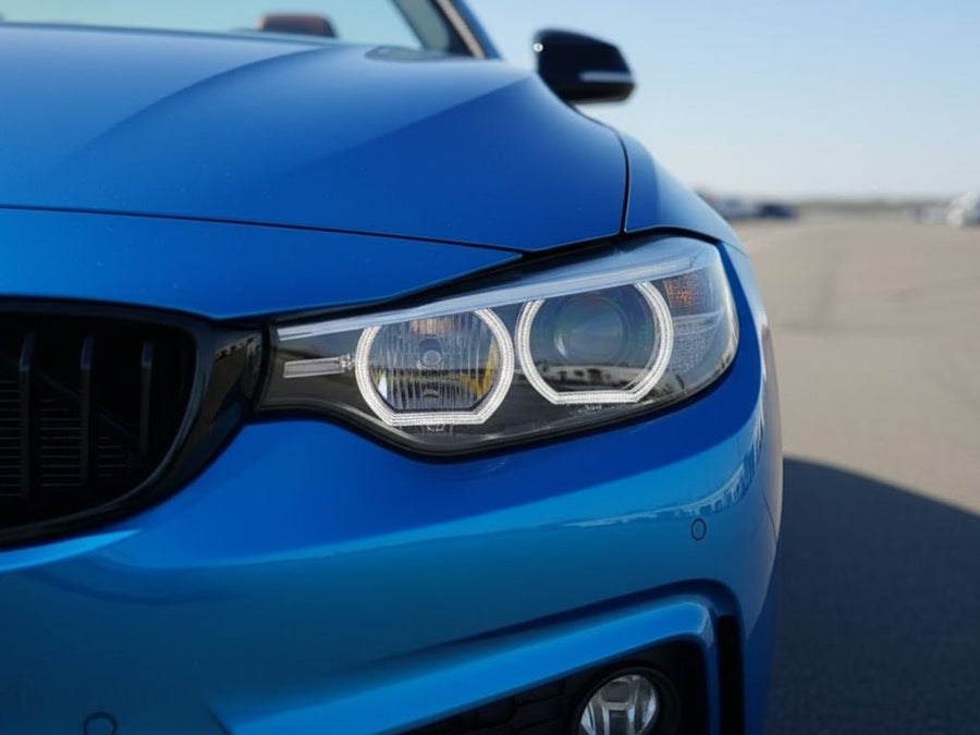 BMW 4 Series wrapped in Gloss HX20000 Apollo Blue wrap film HX20P004