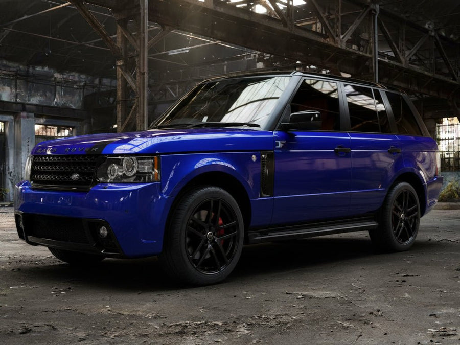 Land Rover Range Rover wrapped in Gloss HX20000 Triton Blue vinyl wrap HX20P005