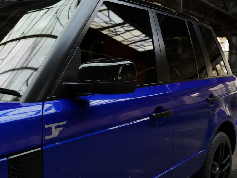 Land Rover Range Rover wrapped in Gloss HX20000 Triton Blue vinyl wrap HX20P005 detail