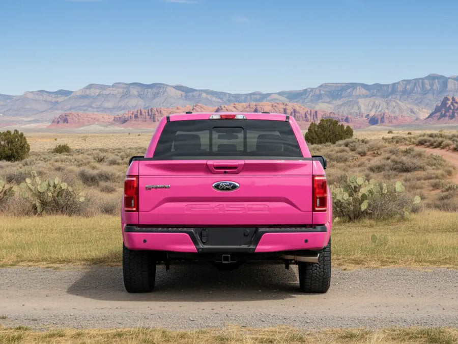 DIY Ford F-150 wrapped in Gloss HX20000 Candy Pink restyling film HX20PCAB
