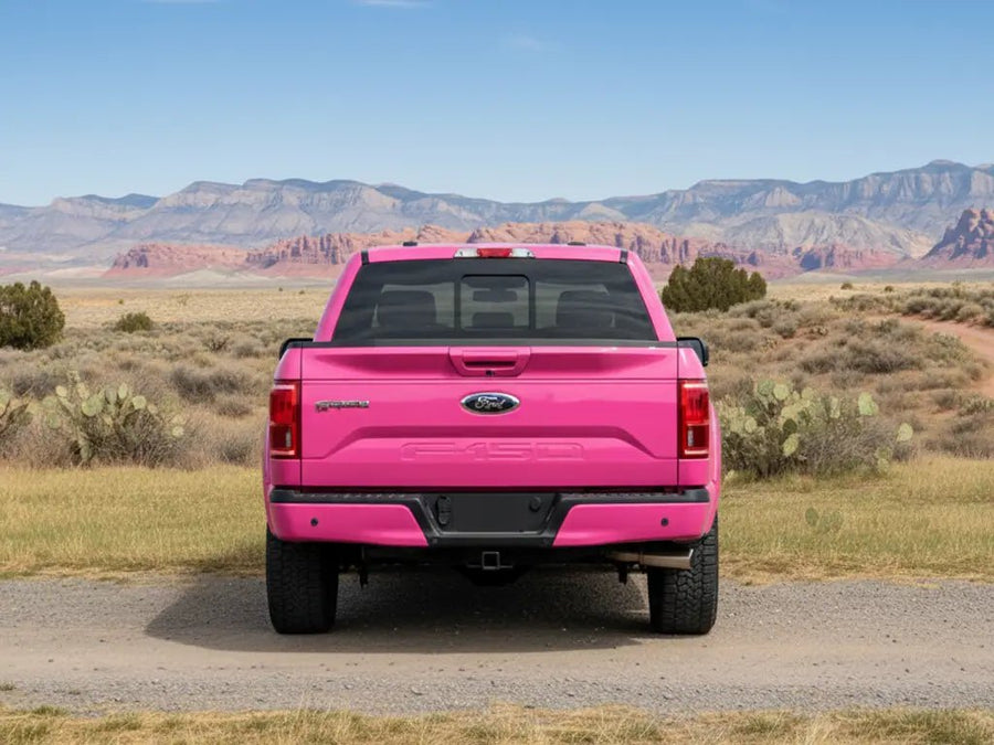 DIY Ford F-150 wrapped in Gloss HX20000 Candy Pink restyling film HX20PCAB