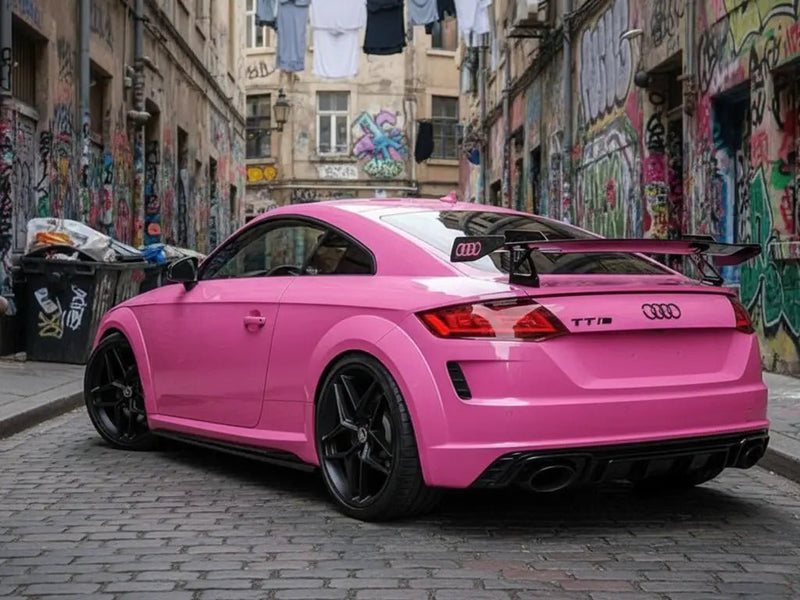 Audi TT wrapped in Gloss HX20000 Candy Pink wrap film HX20PCAB