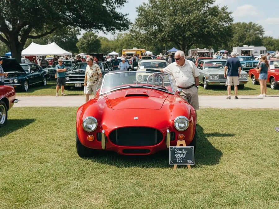 Shelby 427 Cobra wrapped in Gloss HX20000 Race Red vinyl wrap HX20R05B