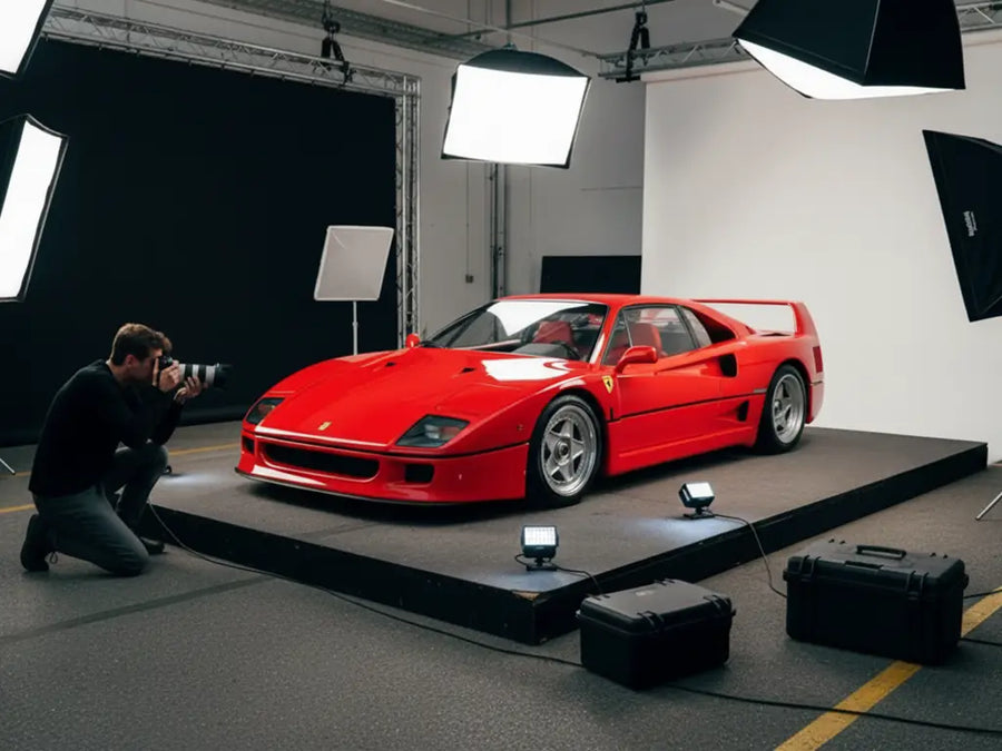 Ferrari F40 wrapped in Hexis Gloss HX20000 Race Red wrap film HX20R05B