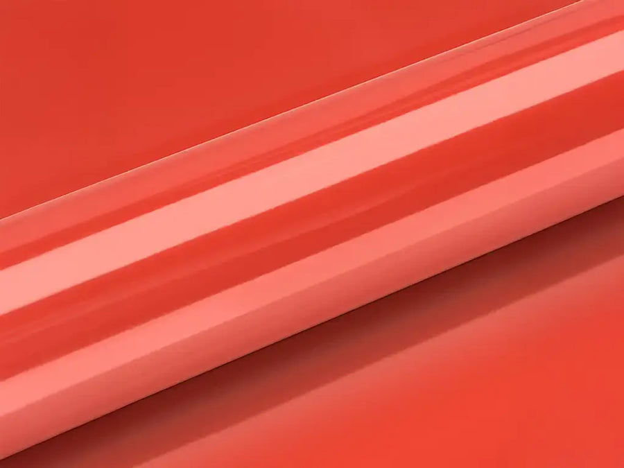 Color swatch of Hexis HX20000 Gloss Light Red Vinyl Wrap HX20R21B