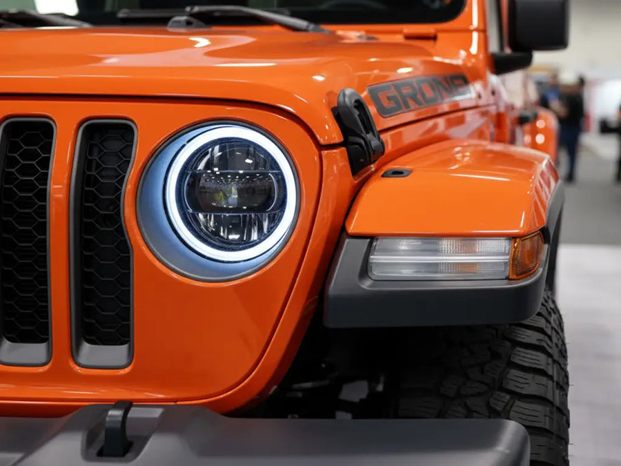 Jeep Wrangler wrapped in Gloss HX20000 Light Red vinyl wrap HX20R21B