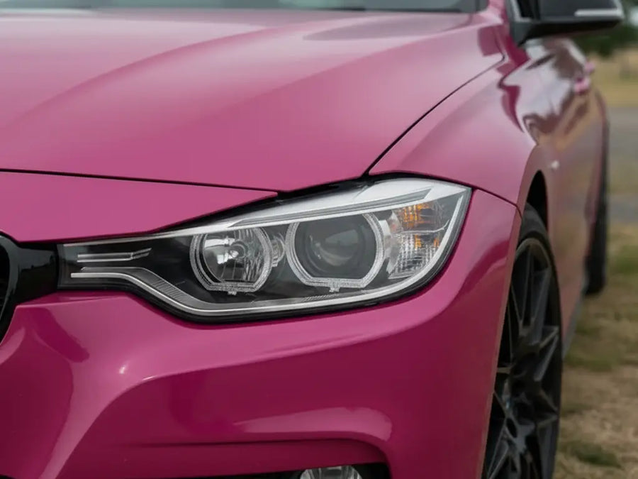 BMW 3 Series wrapped in Gloss HX20000 Pinkstar automotive vinyl film HX20R22B
