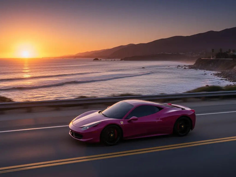 DIY Ferrari 458 Italia wrapped in Gloss HX20000 Pinkstar vinyl wrap HX20R22B