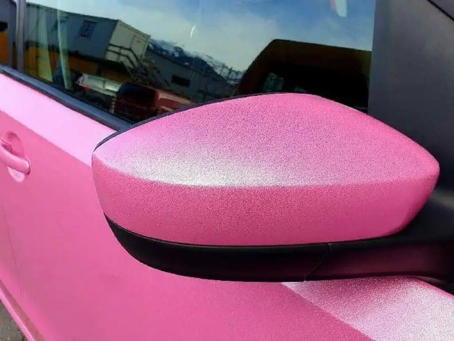Car wrapped in Gloss HX20000 Jellybean Pink vinyl wrap HX20RDRB