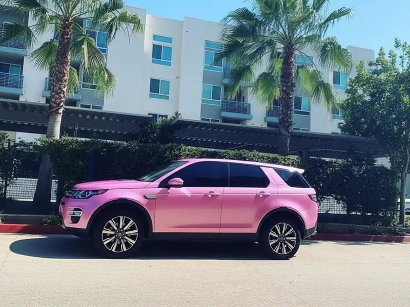 Land Rover Discovery Sport wrapped in Gloss HX20000 Jellybean Pink automotive vinyl film HX20RDRB