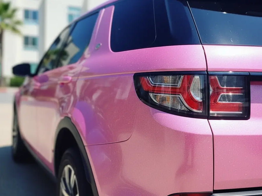 Land Rover Discovery wrapped in Gloss HX20000 Jellybean Pink automotive vinyl film HX20RDRB