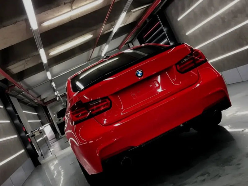 DIY BMW 3 Series wrapped in Gloss HX20000 Garnet Red vinyl wrap HX20RGRB