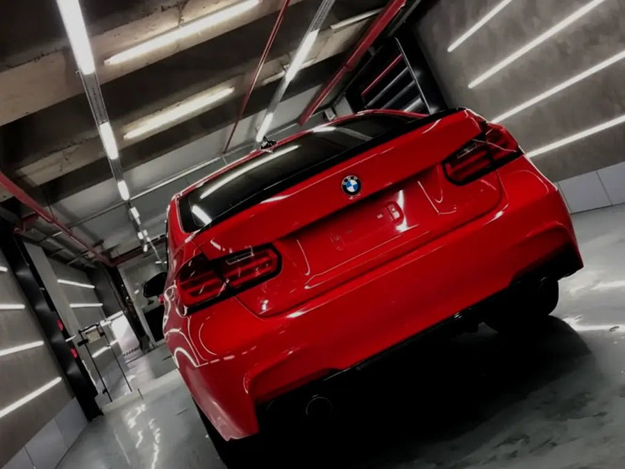 DIY BMW 3 Series wrapped in Gloss HX20000 Garnet Red vinyl wrap HX20RGRB
