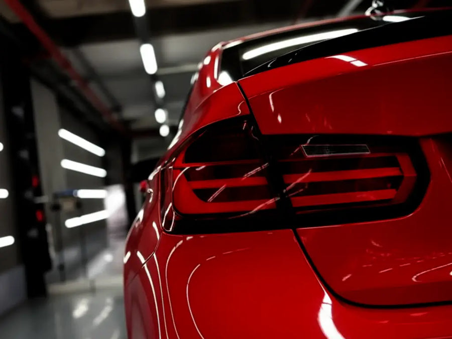 BMW 3 Series wrapped in Gloss HX20000 Garnet Red car wrap film HX20RGRB