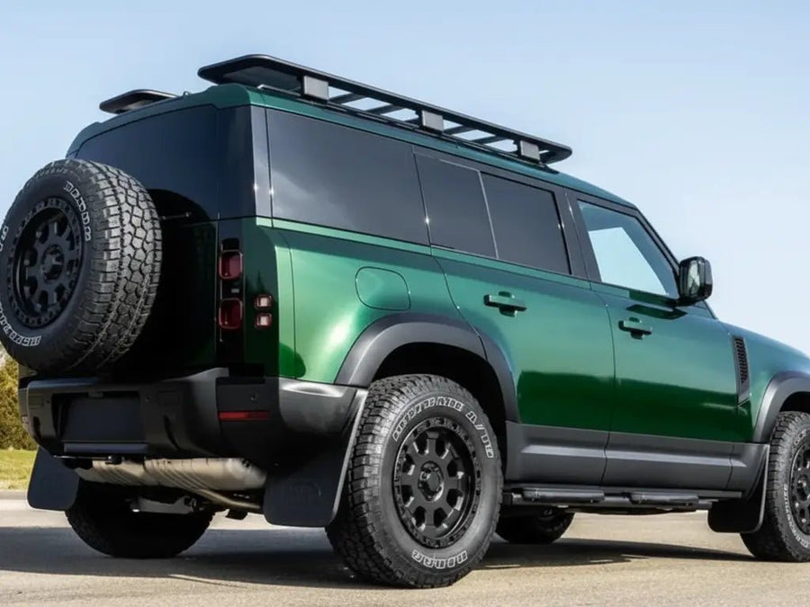 DIY Land Rover Defender wrapped in Gloss HX20000 Sherwood Green wrap film HX20V14B