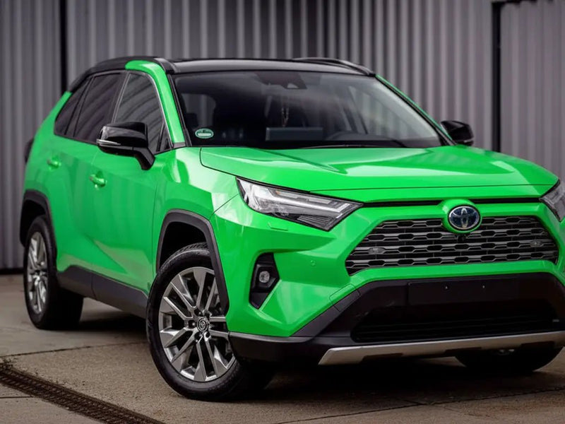 Toyota RAV4 wrapped in Hexis Gloss HX20000 Drosera Green wrap film HX20V16B