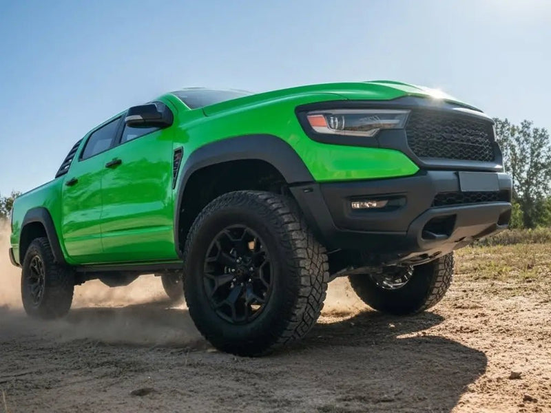 Ram 1500 TRX wrapped in Hexis Gloss HX20000 Drosera Green restyling film HX20V16B