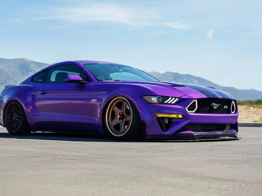Ford Mustang wrapped in Gloss HX20000 Damask Violet car wrap film HX20V18B
