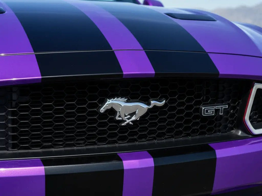 DIY Ford Mustang GT wrapped in Gloss HX20000 Damask Violet vinyl wrap HX20V18B
