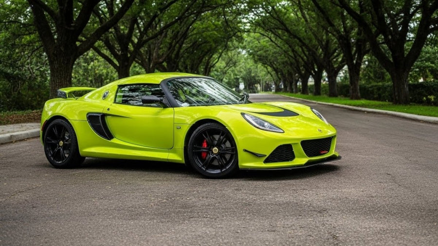 DIY Lotus Exige wrapped in Gloss HX20000 Toxic Green car wrap film HX20V24B