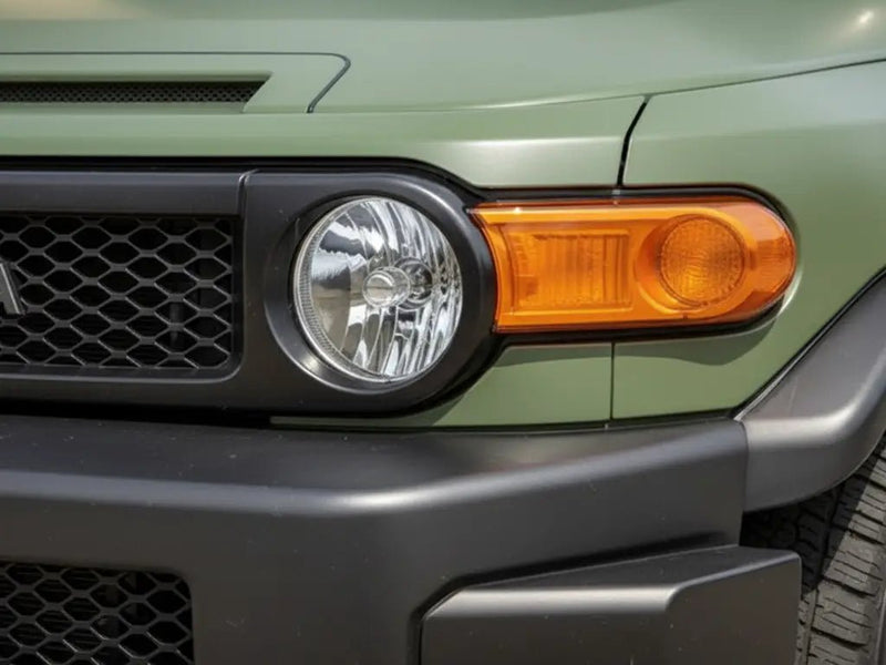 DIY Toyota FJ Cruiser wrapped in Satin HX20000 Hercules Green wrap film HX20V28S detail