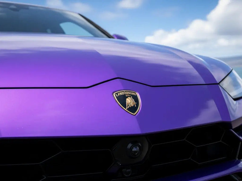 Lamborghini Urus wrapped in Hexis Gloss HX20000 Goddess Purple car wrap film HX20V44B