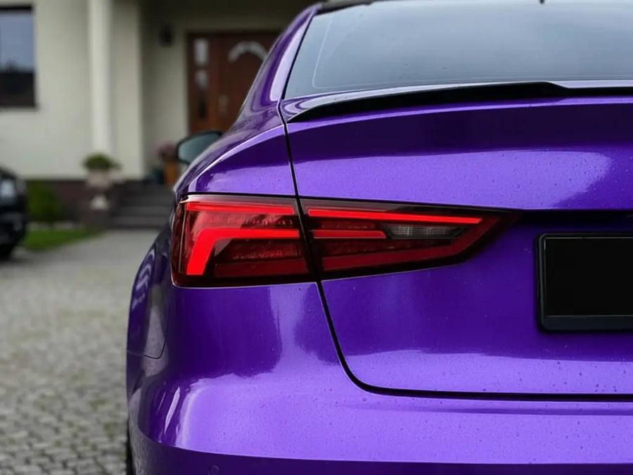 DIY Audi A4 wrapped in Gloss HX20000 Byzantine Violet vinyl wrap HX20VBYB