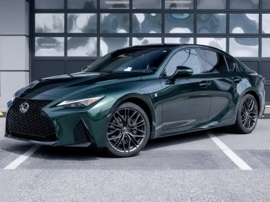 Lexus IS wrapped in Hexis Gloss HX20000 Scottish Green car wrap film HX20VECB