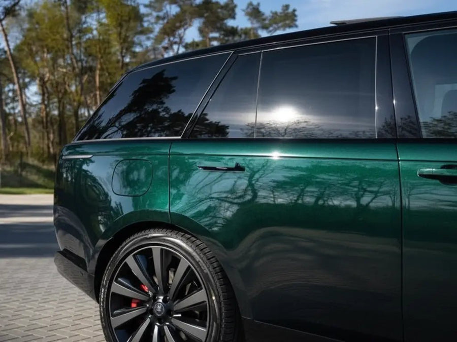 Land Rover Range Rover wrapped in Gloss HX20000 Scottish Green automotive vinyl film HX20VECB