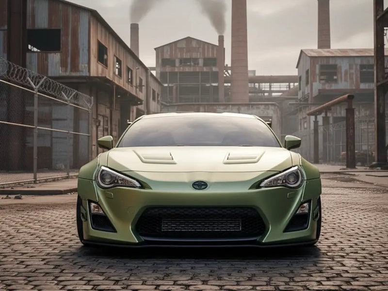 DIY Scion FR-S wrapped in Satin HX20000 Naiade Green car wrap film HX20VNAS