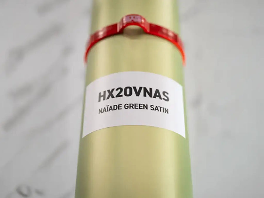 Color swatch of Hexis HX20000 Satin Naiade Green Vinyl Wrap HX20VNAS