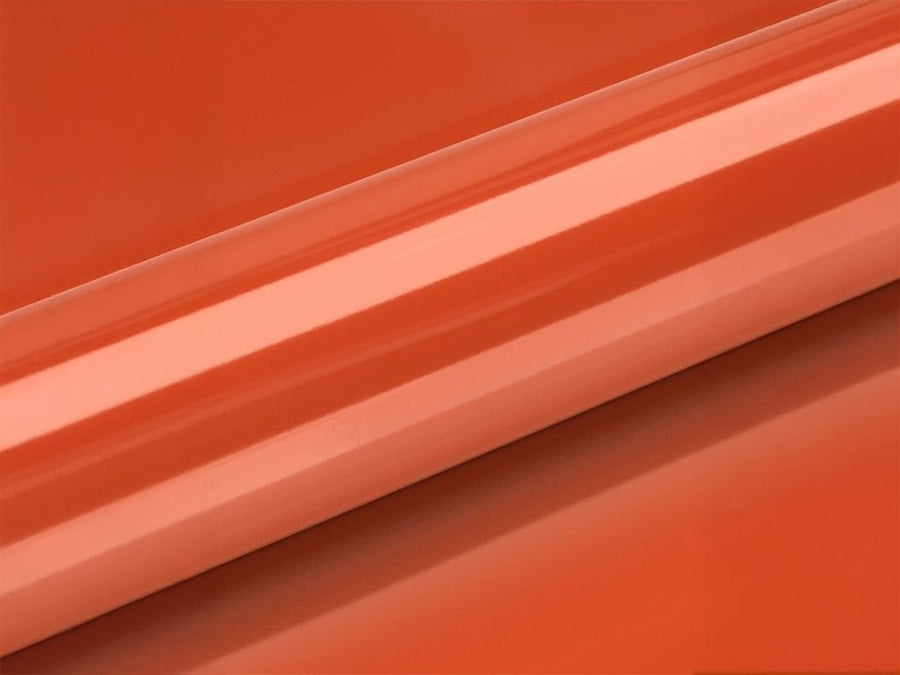 Color swatch of Hexis HXONE Super Gloss Sunrise Orange Vinyl Wrap HXONE302