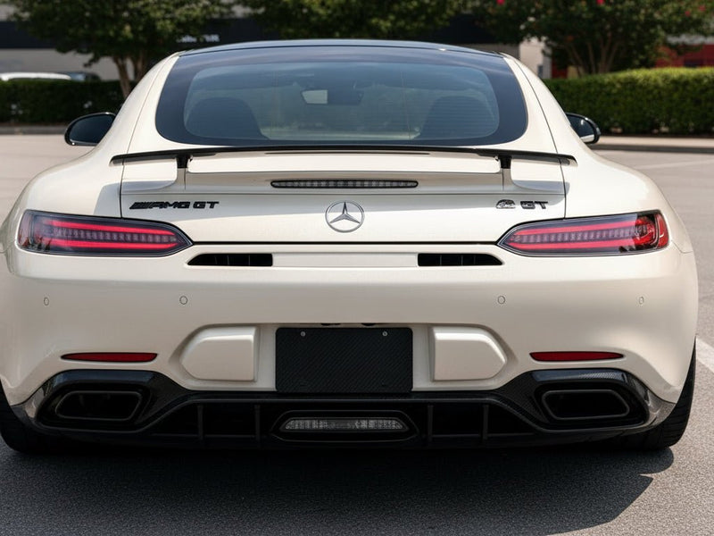 Mercedes-AMG GT wrapped in Hexis Gloss HX30000 Nacre White wrap film HX30BNCB
