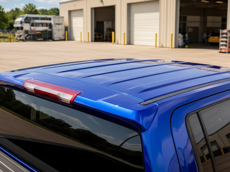 Ford F-150 wrapped in Hexis Gloss HX30000 Neon Blue car wrap film HX30BNEB