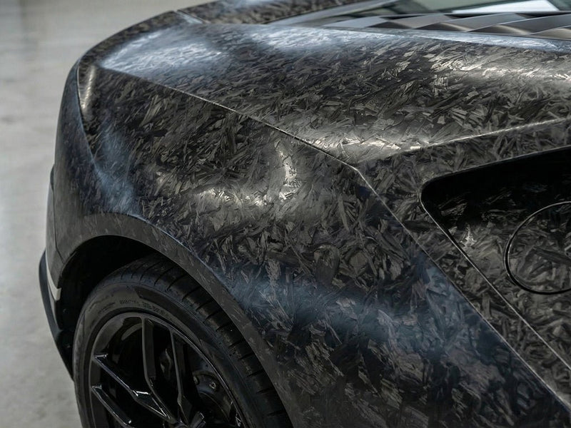 DIY Mercedes-AMG GT Black Series wrapped in Carbon Fiber HX30000 Black Forged automotive vinyl film HX30CAF89S