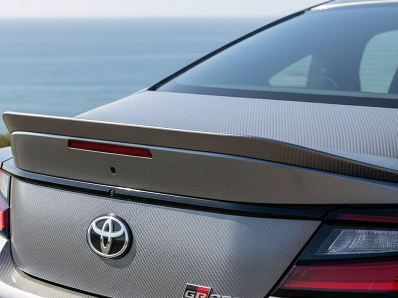DIY Toyota Camry wrapped in Gloss HX30000 Graphite Gray Carbon Fiber wrap film HX30CAGGRB