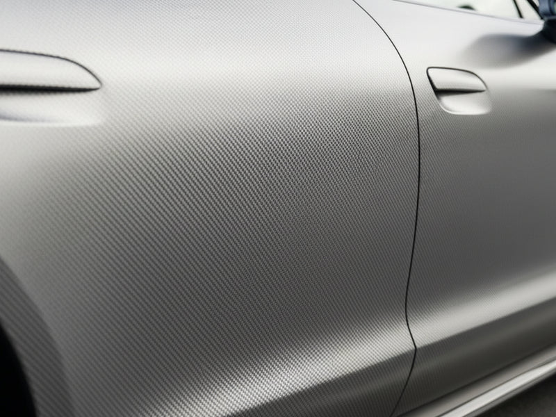DIY Car wrapped in Gloss HX30000 Graphite Gray Carbon Fiber vinyl wrap HX30CAGGRB