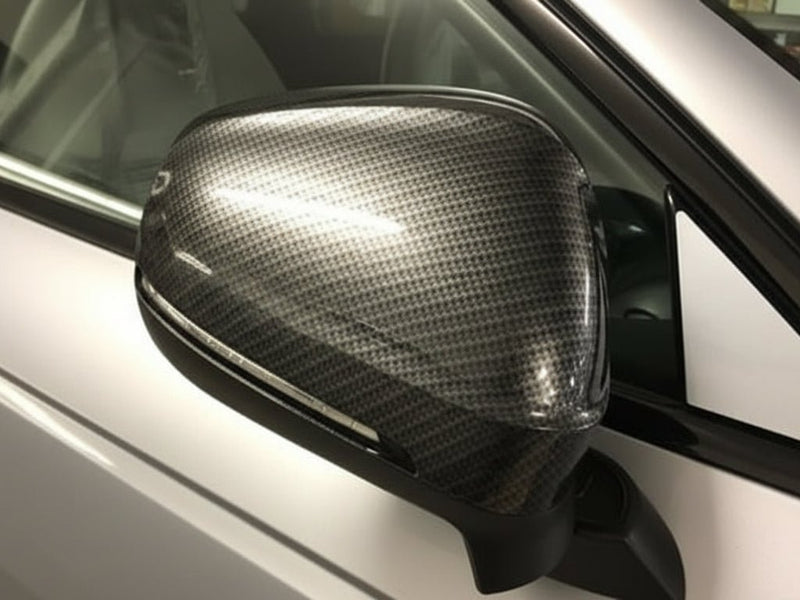 DIY Car wrapped in Gloss HX30000 Black Carbon One Carbon Fiber vinyl wrap HX30CANPEB detail
