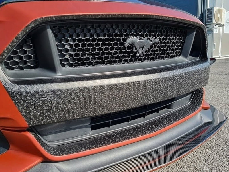 DIY Ford Mustang wrapped in None HX30000 Black Honeycomb wrap film HX30CAF89S