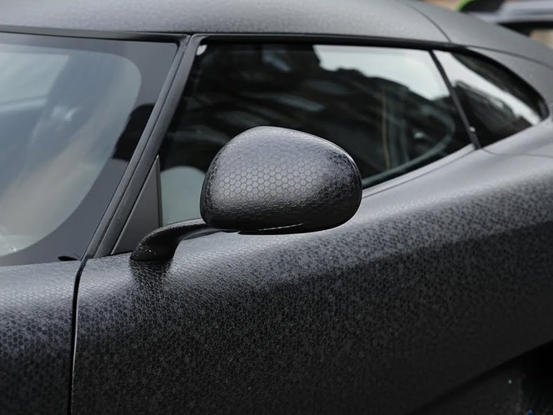 DIY Jaguar F-Type wrapped in None HX30000 Black Honeycomb vinyl wrap HX30CAF89S