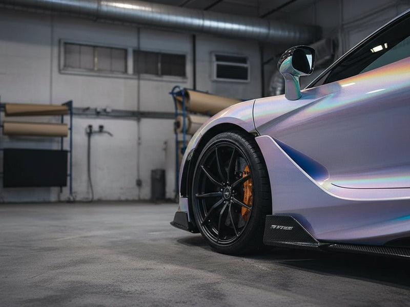 DIY McLaren 720S wrapped in Gloss HX30000 Gray Rainbow restyling film HX30RW990B