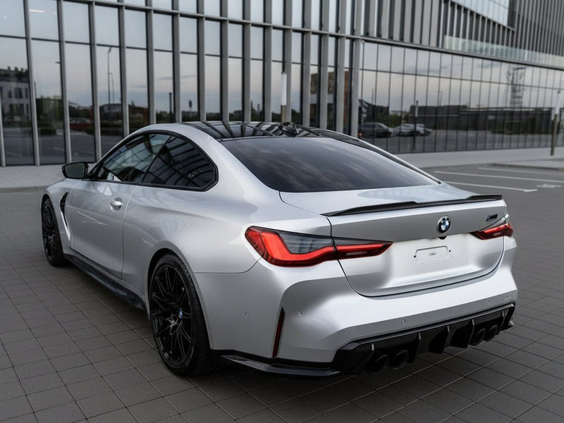 BMW M4 wrapped in Hexis Satin HX30000 Super Chrome Silver wrap film HX30SCH01S