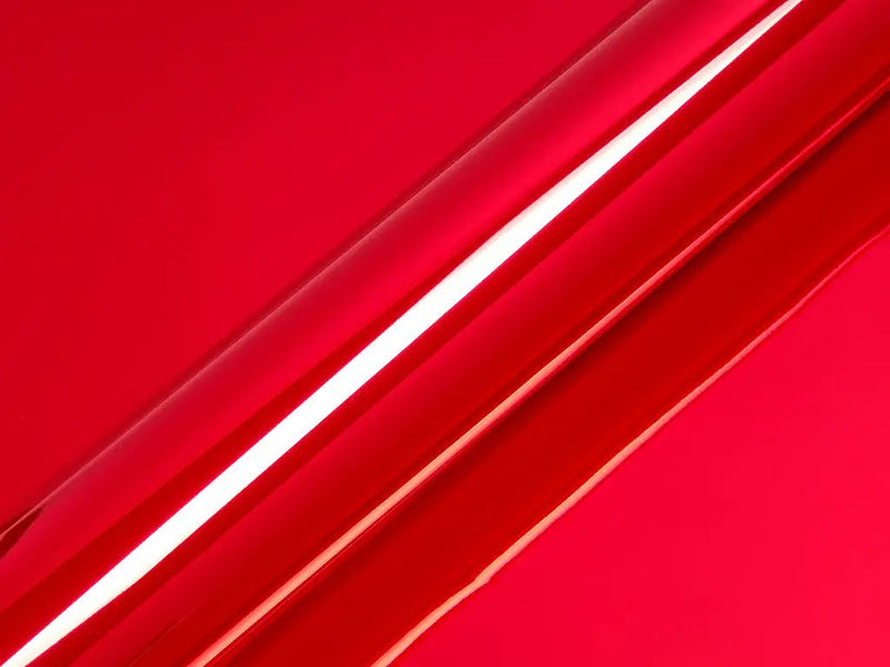 Color swatch of Hexis HX30000 Super Chrome Gloss Red Vinyl Wrap HX30SCH02B
