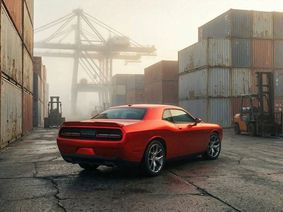 DIY Dodge Challenger wrapped in Satin HX30000 Super Chrome Red wrap film HX30SCH02S