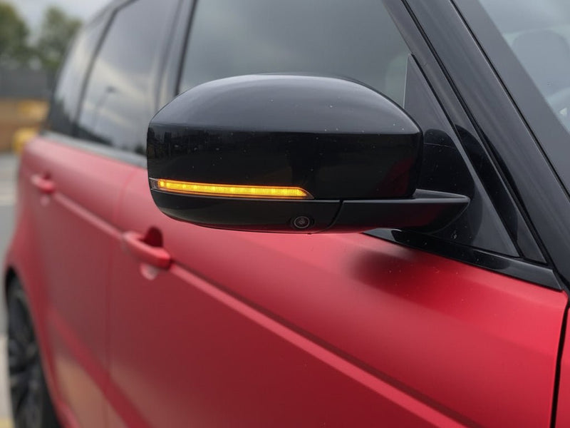 Range Rover wrapped in Hexis Satin HX30000 Super Chrome Red wrap film HX30SCH02S