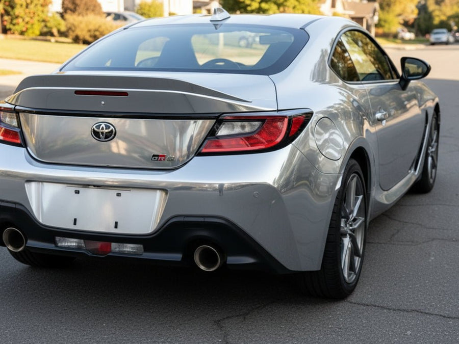 Toyota GR86 wrapped in Gloss HX30000 Super Chrome Titanium automotive vinyl film HX30SCH03B