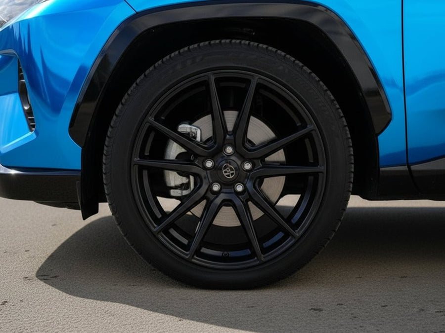 DIY Toyota RAV4 wrapped in Gloss HX30000 Super Chrome Blue car wrap film HX30SCH05B