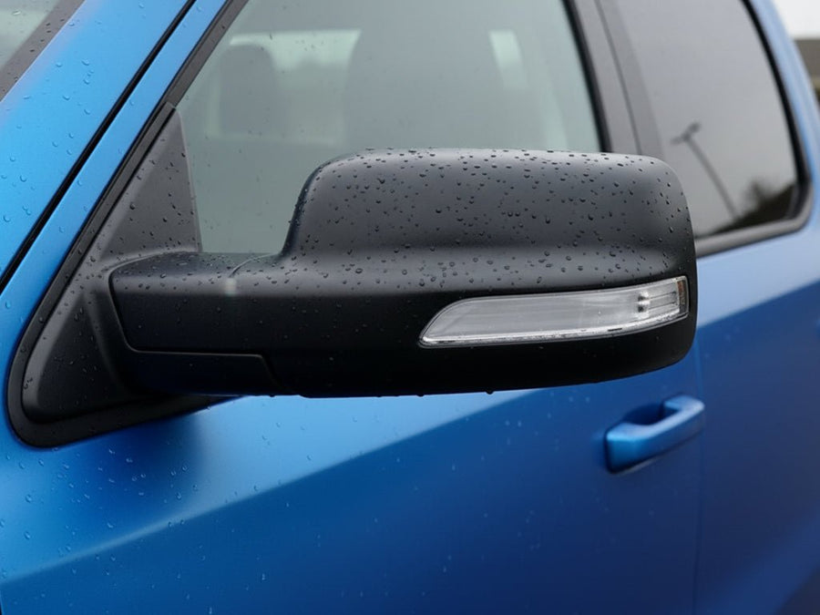 Car wrapped in Satin HX30000 Super Chrome Blue automotive vinyl film HX30SCH05S